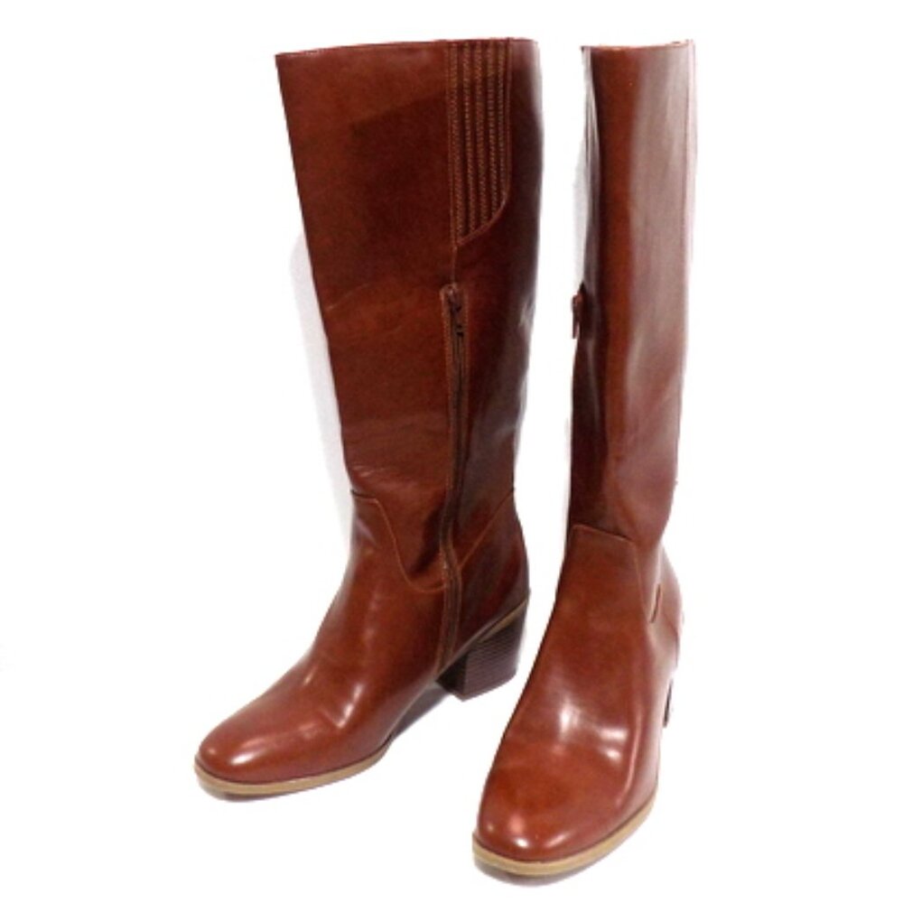 Target Women’s Tall Caramel Side Zip Up, Knee High Riding Boots – Size: 12